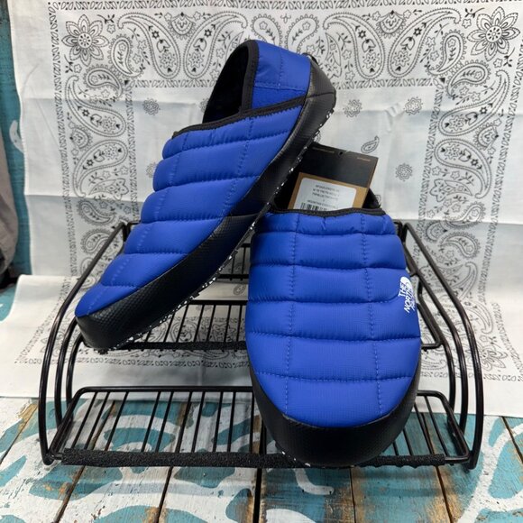 NEW The North Face Thermoball Mule Traction Slippers Mountain Essent Blk Mens 11 - Picture 1 of 11